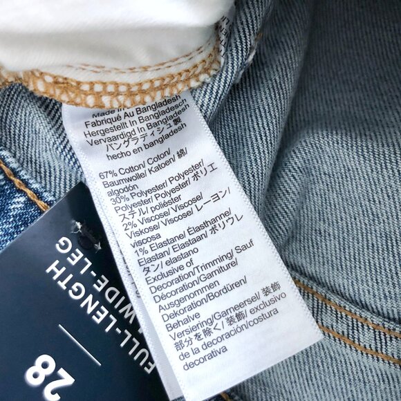 NWT J.Crew Factory Embellished slim wide-leg jean in all-day stretch - Picture 5 of 9